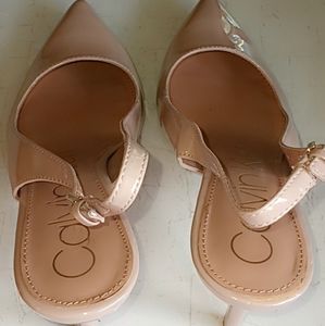 Calvin Klein , cream heels , size 8 usa